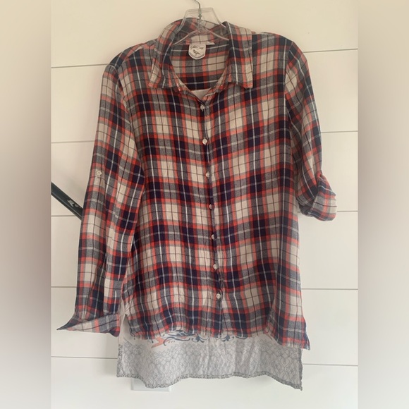 White Crow Red and Blue Plaid Shirt - Picture 3 of 3